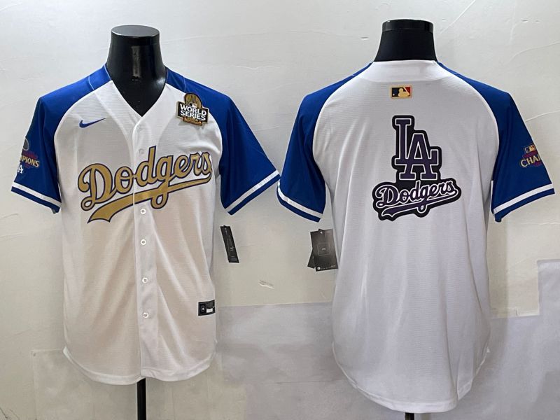 Men Los Angeles Dodgers Blank White Blue Gold Game Nike 2025 MLB Jersey style 42926->los angeles dodgers->MLB Jersey